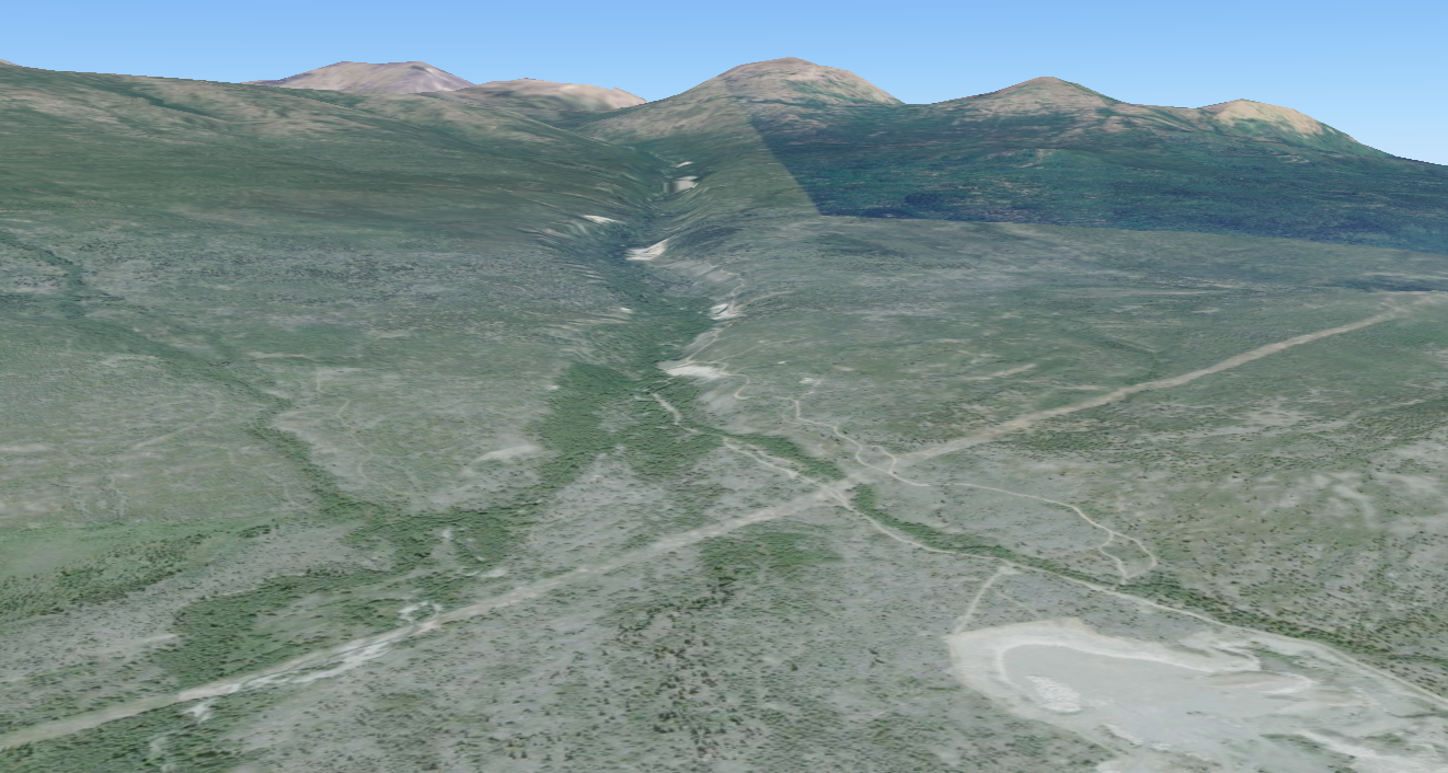 Google Earth satellite image of Stony Creek.