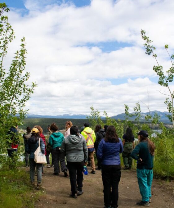 Cleanup at Dàmäwtän (The Point), Kwanlin Dün First Nation and the Ta’an Kwäch’än Council traditional territory. Photo by Hannah Hofsink.